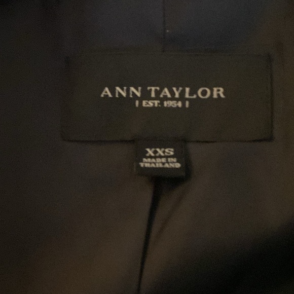 Ann Taylor Black Military Style Wool Peacoat Jacket Size XXS - Picture 8 of 9